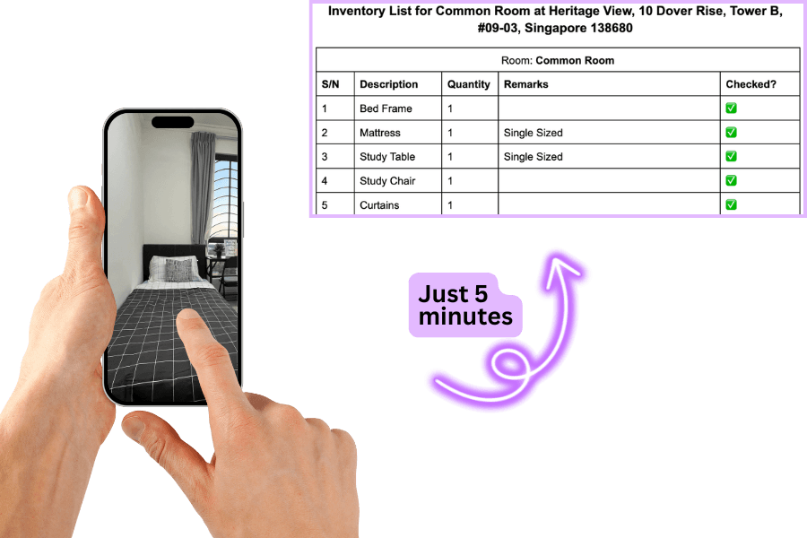 App interface showing the 3-step process