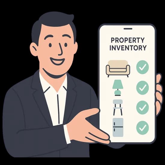 Property agent using the app on a tablet while at a property